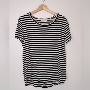 Carly Jean Los Angeles Black and White Striped T-Shirt